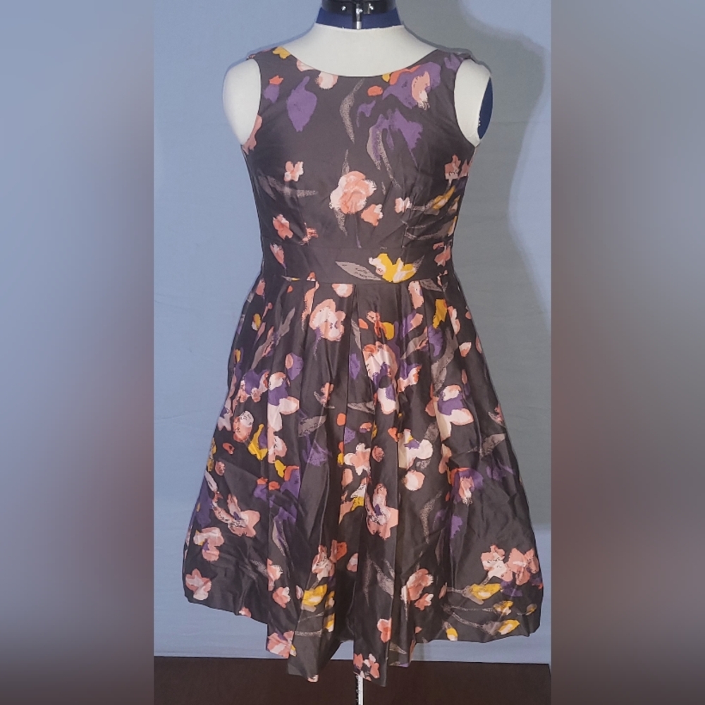 H&M gray and floral dress
